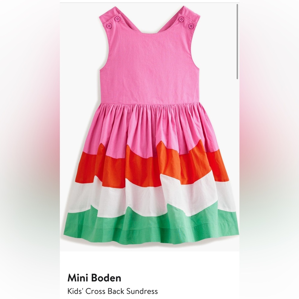 Mini Boden kids cross back sundress
